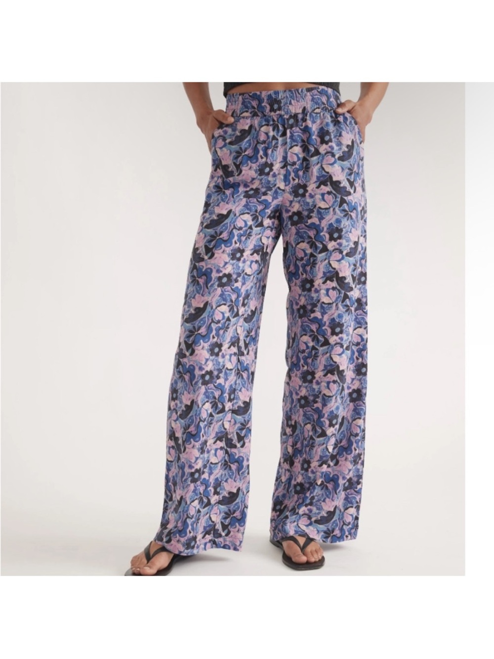 Marine Layer Allison Trouser Pull on Elastic Waist Comfort Medium M